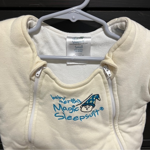 Baby Merlin's Magic Sleepsuit Cotton swaddle Cream 3-6 Months 12-18 lbs - Picture 3 of 6